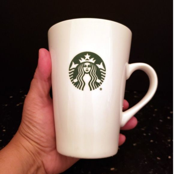 Starbucks 2015 Tall Mug Cup Green Mermaid Logo White Coffee Tea - Picture 4 of 8